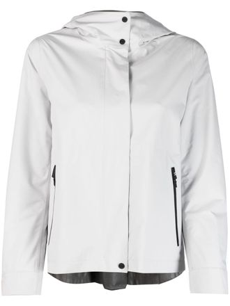 Herno pleat-detail rain jacket - Grey