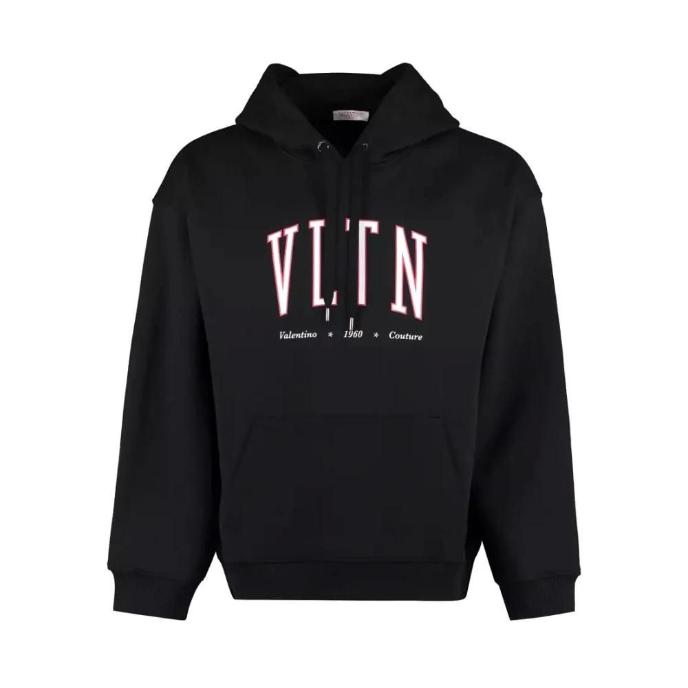 パーカー・フーディ Valentino Vlogo Signature Cotton Hoodie Valentino Garavani VLogo Signature zip-up Hoodie | Black