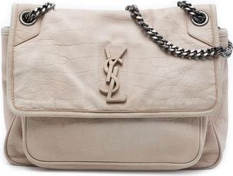Saint Laurent Pre-owned Saint Laurent Medium Croc Embossed Nubuck Niki Ladies R4BF0PMC6Y0QG6P2