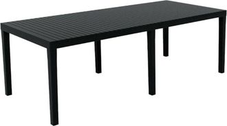 Dmora Tavolo da esterno Susa, Tavolo rettangolare allungabile da pranzo, Tavolo da giardino estensibile, 100% Made in Italy, 150x90h72 cm, Antracite, con