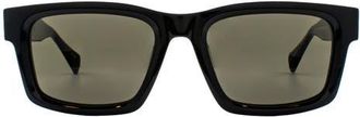 AllSaints Aden 54mm Square Sunglasses in Gloss Black at Nordstrom