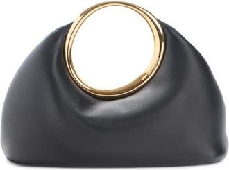 Jacquemus Le Petite Calino Leather Top Handle Bag in Black 990 at Nordstrom