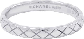 Chanel White Gold White Gold (18K) Band Ring (Pre-Owned)