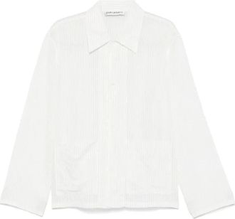 Our Legacy Overhemden, Heren, Wit, L, Katoen, Gestreepte vakantiejacket met relaxte pasvorm