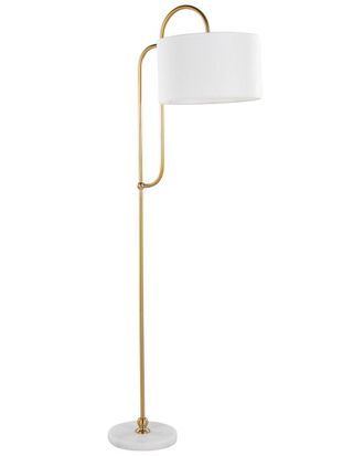 LumiSource Leslie 63In Glam Floor Lamp With Linen Shade