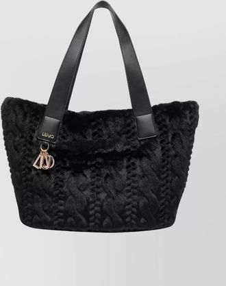 Liu Jo soft teddy shoulder bag with dual handles