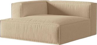 MICADONI Modulare Xl Design Chaiselongue Nuria mit Armlehne links - Samtbezug