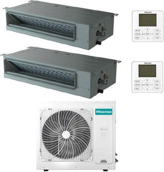Hisense Climatizzatore Condizionatore Hisense Canalizzabile R32 Dual Split Inverter 12000 + 18000 btu con u.e. 5AMW105U4RQC Classe a++/a+