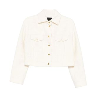 Pinko Pinko, Jassen, Dames, Wit, M, Katoen, Gelato Jacket
