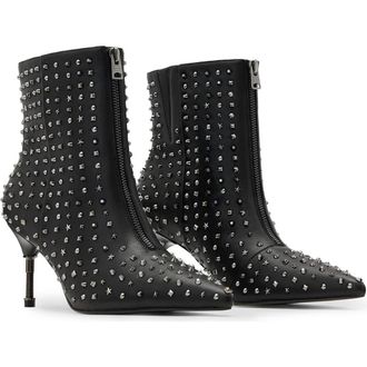 AllSaints Natasha Stud Bootie in Black at Nordstrom, Size 11Us