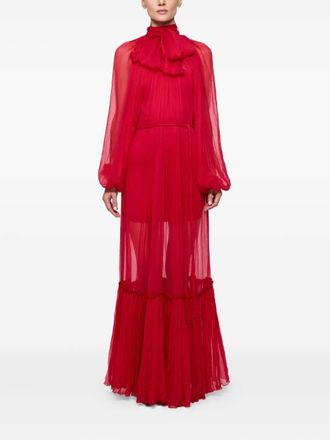 Atu Body Couture Maxi-jurk met geplooid detail - Rood