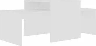 vidaXL Tavolino Da Salotto Bianco 100x48x40 Cm In Legno Multistrato - Vidaxl