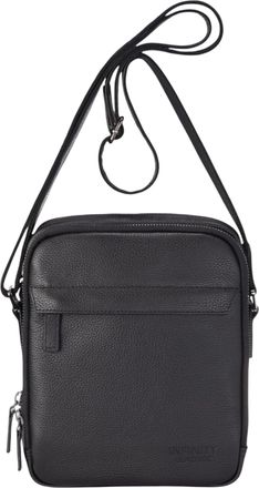 Infinity Leather Genuine Leather Navy Vintage Messenger Crossbody Travel Bag - Hawthrone