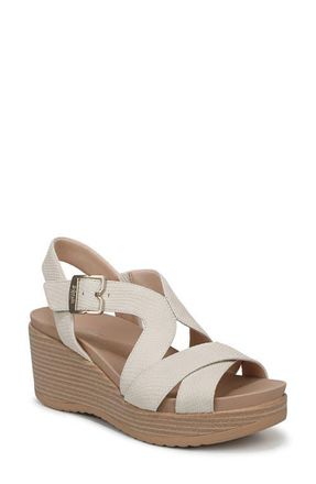 Dr. Scholls Cali Beach Slingback Platfrom Wedge Sandal in Whitecap at Nordstrom, Size 6.5