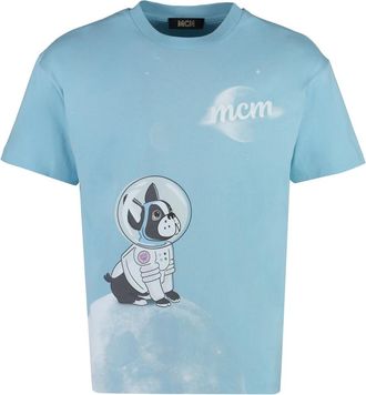 MCM Mcm, Hombre, Camisetas, Azul, Talla: S