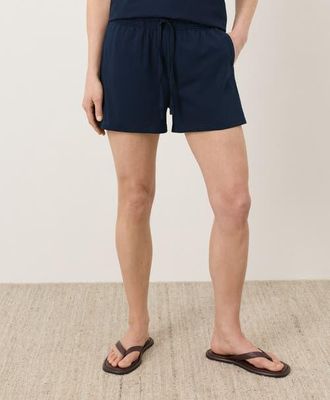 Pact Organic Cotton Cool Stretch Lounge Short in Navy Blue at Nordstrom, Size Xx-Large