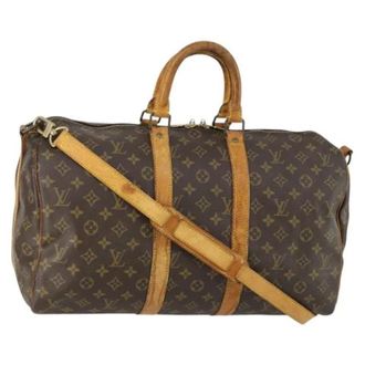 Louis Vuitton Pre-owned Weekend Bags, female, Brown, Size: ONE SIZE Pre-owned Canvas Weekend Bag