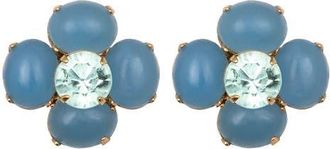 Jennifer Behr Quinn Flower Earrings in Blue Chalcedony at Nordstrom