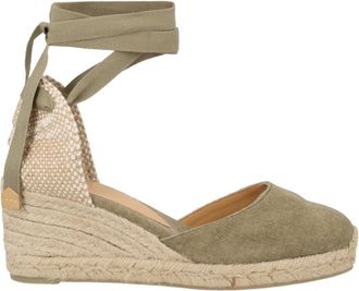 Castaner Green Solid Carina Wedges