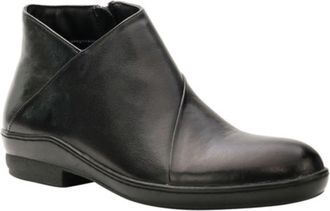 David Tate Pond Bootss Black Leather Round Toe Ankle Bootie JZZ1133