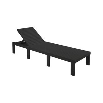 Dmora Dmora Tumbona Caserta, Tumbona De Jard&iacute;n Ajustable, Cuna Exterior, 100% Made In Italy, Cm 195x65h78, Antracita, Con Embalaje Reforzado