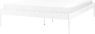 Beliani Beliani - Letto matrimoniale con rete a doghe in metallo bianco 160 x 200 cm Vaurs