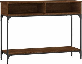 vidaXL Vidaxl - Mesa Consola Madera De Ingenier&iacute;a Marr&oacute;n Roble 100x30,5x75 Cm