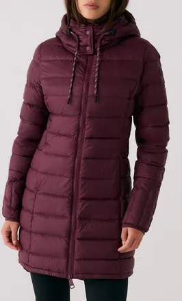 Lole Claudia Hooded Packable Down Jacket in Dark Cherry at Nordstrom, Size X-Small
