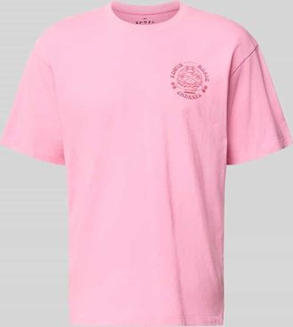 Edwin T-Shirt aus reiner Baumwolle Modell MUSIC CHANNEL in Pink, Gr&ouml;&szlig;e XXL