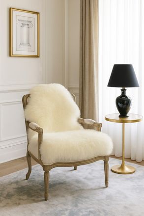 Infinity Leather Genuine Cream Linen Sheepskin Silky Natural Soft Fluffy Real Wool Rug