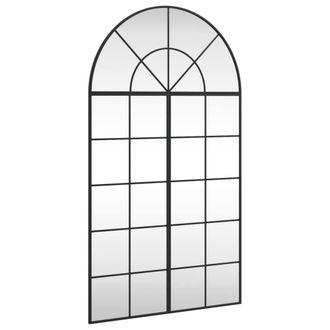 Berkfield Home Wall Mirror Black 80x140 cm Arch Iron