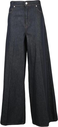 Max Mara Wide Jeans - Dames - Loose Fit Jeans - Blauw - S - Katoen - Jeans