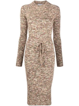 The Attico open-back midi dress - Brown