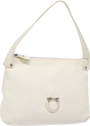 Ferragamo Gancini Shoulder Bag Leather Leather Shoulder Bag Bag (Pre-Owned)