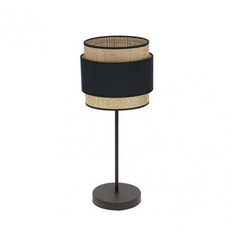 Fabrilamp Sobremesa Negro/natural Modelo Kandy 1xe - Fabrilamp