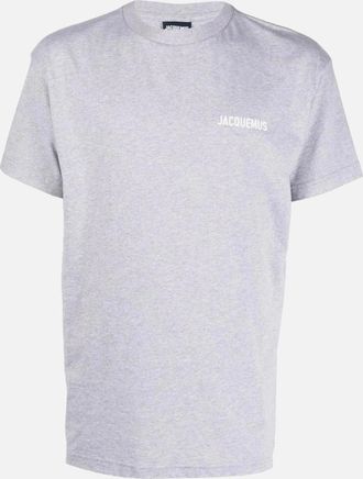 Jacquemus Mens Jacquemus Le T-Shirt Logo Grey Neutrals - Size: 40