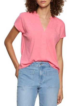 Sanctuary Organic Cotton Blend Split Neck T-Shirt in Bloom Pink at Nordstrom, Size Xx-Large P