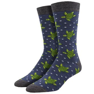 Socksmith TURTLE TALES - BAMBOO denim heather