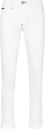 Philipp Plein Denim Super Straight Cut - Heren - Slim Fit Jeans - Wit - W40 - Denim - Jeans