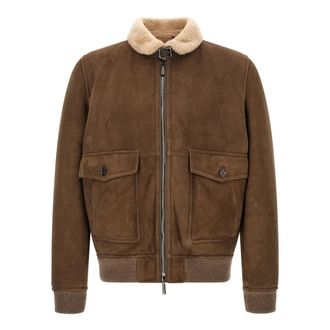 Moorer Fiano Bomberjack - Heren - Jassen - Bruin - Maat: 2XL Leer