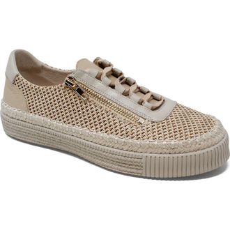 Django & Juliette Tellow Side Zip Sneaker in Camel & Natural Multi at Nordstrom, Size 36
