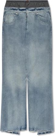 Maison Margiela Denim Rok - Dames - Spijkerrokken - Blauw - 3XS - Denim - Rokken