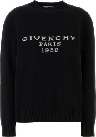 Givenchy Paris 1952 Gebreide Trui - Dames - Ronde hals truien - Zwart - M - Truien & Vesten