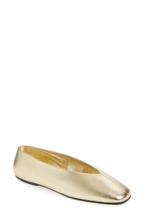 Jeffrey Campbell Fathom Flat in Gold at Nordstrom, Size 8.5