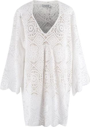 Borgo De Nor White Crochet Divona Brea Dress Size L