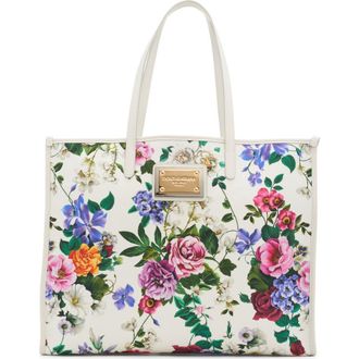 Dolce & Gabbana Shopping Floral Canvas Tote in Ha5Kt Mix Fiori Cretonne at Nordstrom