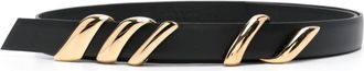 Lanvin Mélodie Ribbon belt - women - Calf Leather - 90 - Black