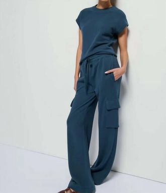 Nation Ltd Casey Cargo Sweatpants In Midnight Navy