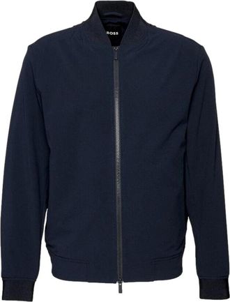 HUGO BOSS Hanry Bomberjack - Heren - Bomber jackets - Blauw - XL - Polyester - Jassen