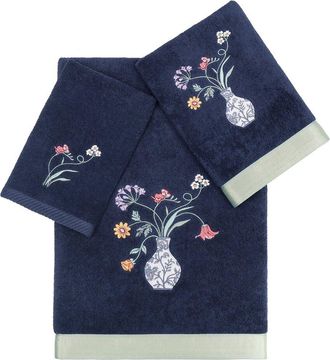 Linum Home Textiles 100% Turkish Cotton Stella 3Pc Embellished Towel Set